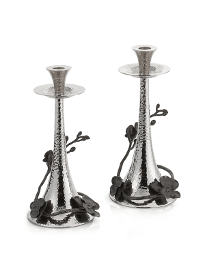 Black Orchid Candleholders