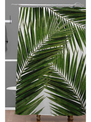 Orara Studio Palm Leaf Shower Curtain Green - Deny Designs