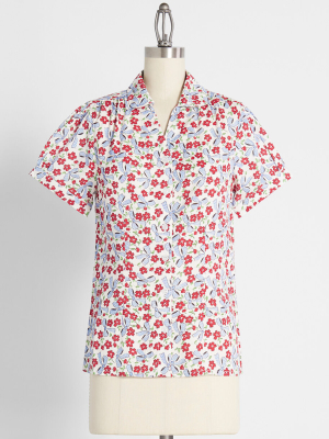 Nothing But A Bow Thing Button-up Top