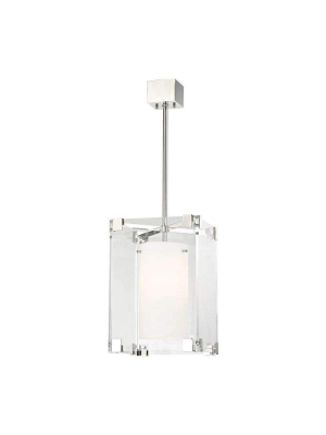 Achilles 1 Light Small Pendant Polished Nickel