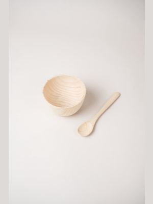 Baby Wooden Bowl And Spoon Set