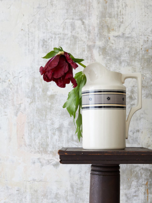 Hand-painted Still-life Pitcher In Grey