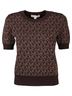 Michael Michael Kors Allover Monogram Knit Top