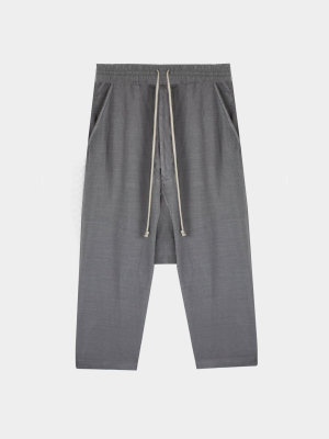 Cropped Drawstring Pant, Dark Dust