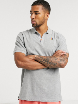 Nike Tennis Heritage Polo Shirt In Gray