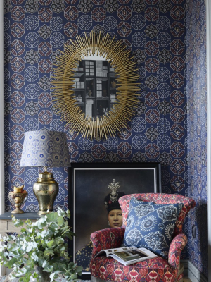 Ajrak Blue Wallpaper From The Wallpaper Compendium Collection By Mind The Gap