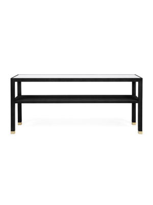 Lafeu Console Black Realistic Faux Shagreen