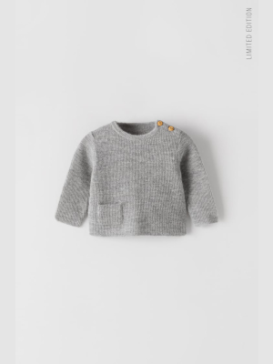 Textured Knit Sweater Premium