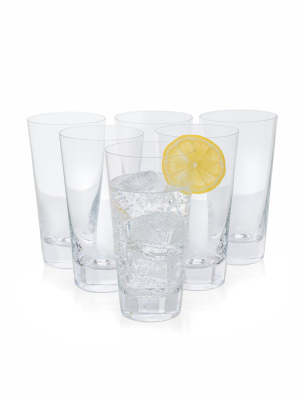 Tall Crystal Glass, Set Of 6