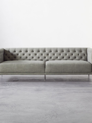 Savile Slate Tufted Sofa