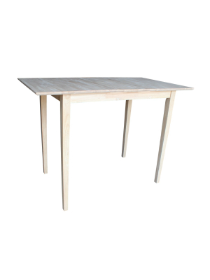 Bar Height Table With Butterfly Extension Unfinished - International Concepts