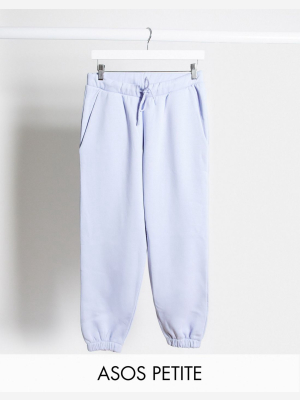 Asos Design Petite Mix And Match Two-piece Oversized Jogger In Dusty Blue