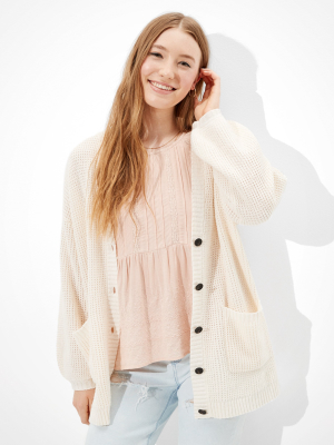 Ae Oversized Button Up Cardigan