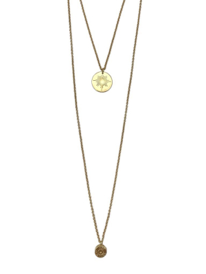 North Star Layered Bullet Necklace