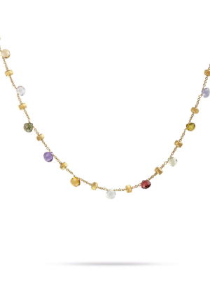 Marco Bicego® Paradise Collection 18k Yellow Gold Mixed Gemstone Short Necklace