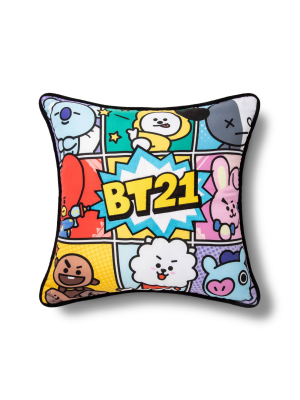 Bt21 16"x16" Line Friends Throw Pillow