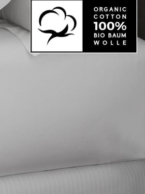 White Organic Cotton Sateen Fitted Sheets - Naturale