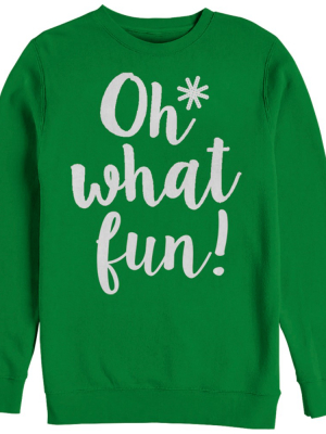 Women's Chin Up Christmas What Fun Sweatshirt