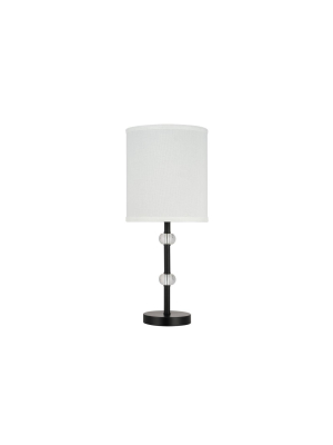 19.25" Stick Table Lamp With Acrylic Accent Black - Cresswell Lighting