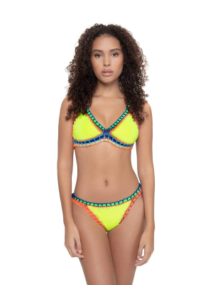 Ferrarini By Pq Swim Pineapple Reef Crochet Bottom