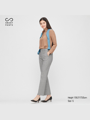 Women Smart 2-way Stretch Glen Plaid Ankle-length Pants (tall) (online Exclusive)