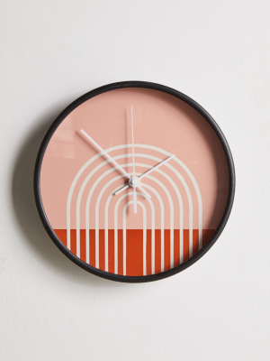 Terracotta Pastel Wall Clock