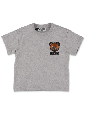 Moschino Kids Teddy Bear Embroidered T-shirt