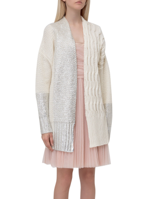 Pinko Foil Print Knitted Cardigan