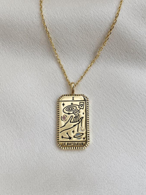 Le Bateleur Gold Tarot Necklace