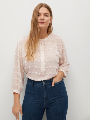 Pom Poms Flowy Blouse