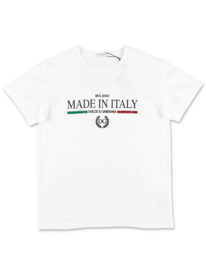Dolce & Gabbana Kids Made In Italy Print T-shirt