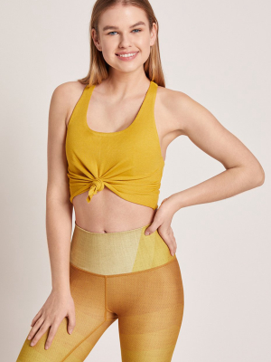 Tie Tank Sports Bra - Chartreuse