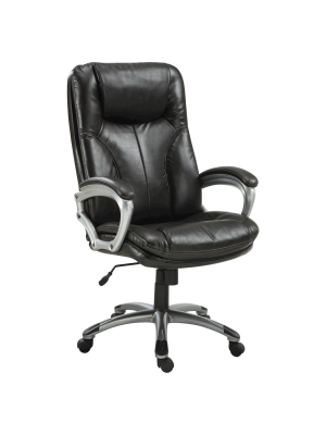 Serta Executive Big&tall Office Chair, Puresoft Faux Leather, Roasted Chestnut