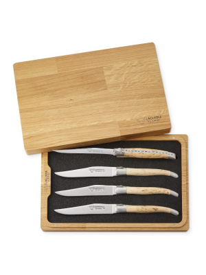 Laguiole En Aubrac Birchwood Steak Knives, Set Of 4