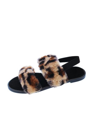 Elizabeth086 Leopard Kids Sandal