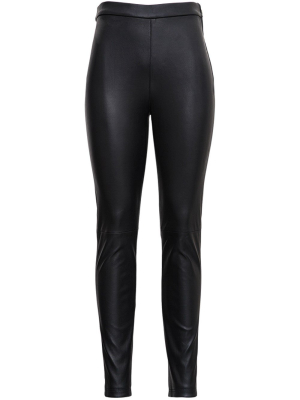 Alberta Ferretti Leather Zipped Pants