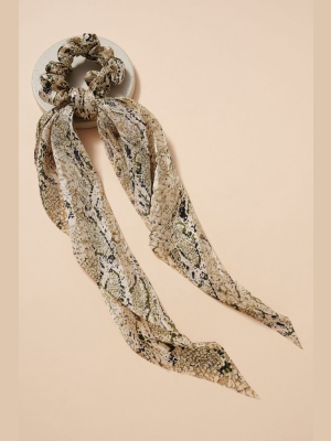 Snake Skin Print Scarf Pony