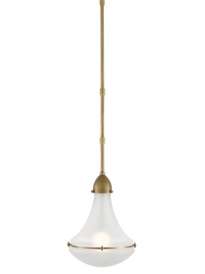 Profile Pendant In Antique Brass