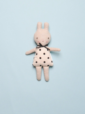 Linen Bonnie Bunny - Black Spot