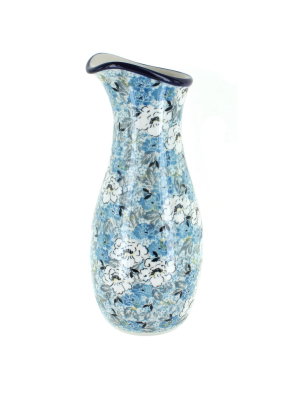 Blue Rose Polish Pottery Signature Water Carafe