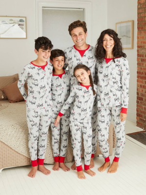Men's Holiday Safari Animal Print Matching Family Pajama Set - Wondershop™ Gray