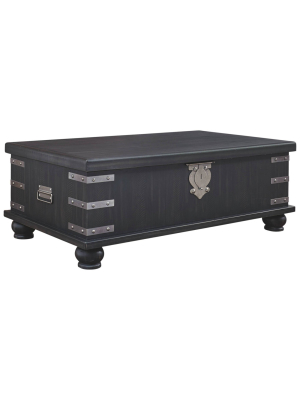 Delmar Coffee Table With Lift Top Black - Signature Design By Ashley