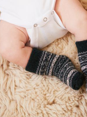 Baby Cashmere/wool Fair Isle Socks