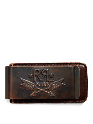 Tooled-leather Money Clip