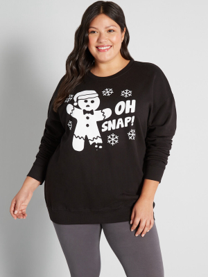 Oh Snap, Gingerbread Man! Graphic Sweatshirt