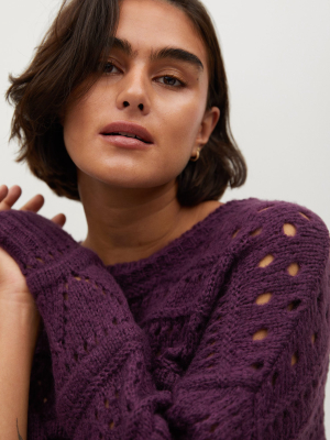 Openwork Knit Sweater