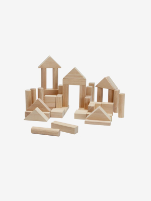 Wooden Blocks Set 40-piece - Natural