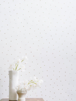 Dusk Wallpaper In Gold On Cream By Thatcher Studio