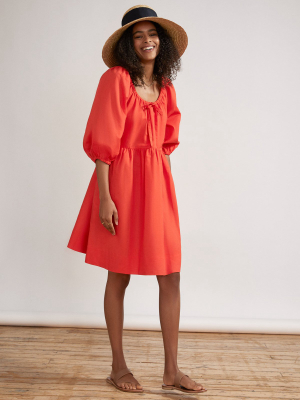 Fee Coral Mini Smock Dress