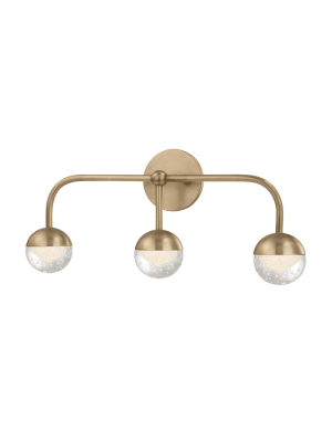 Boca 3 Light Led Bath Bracket Aged Brass